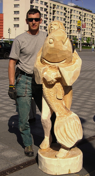 Rybář s rybou  - městský betlém